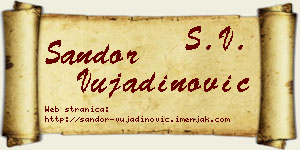 Šandor Vujadinović vizit kartica